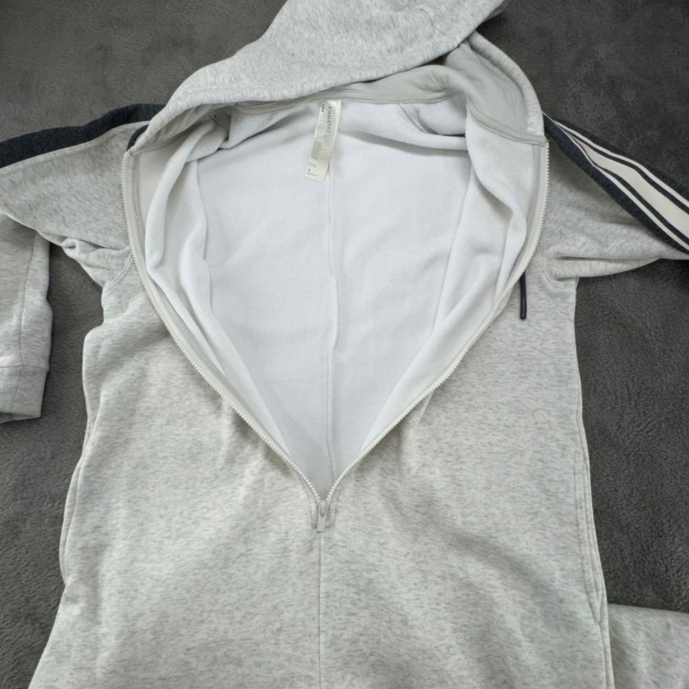 Fabletics Light Grey Heathered Full Zip Hoodie‎ Sweatshirt Jogger Pants Womens L - Picture 10 of 16